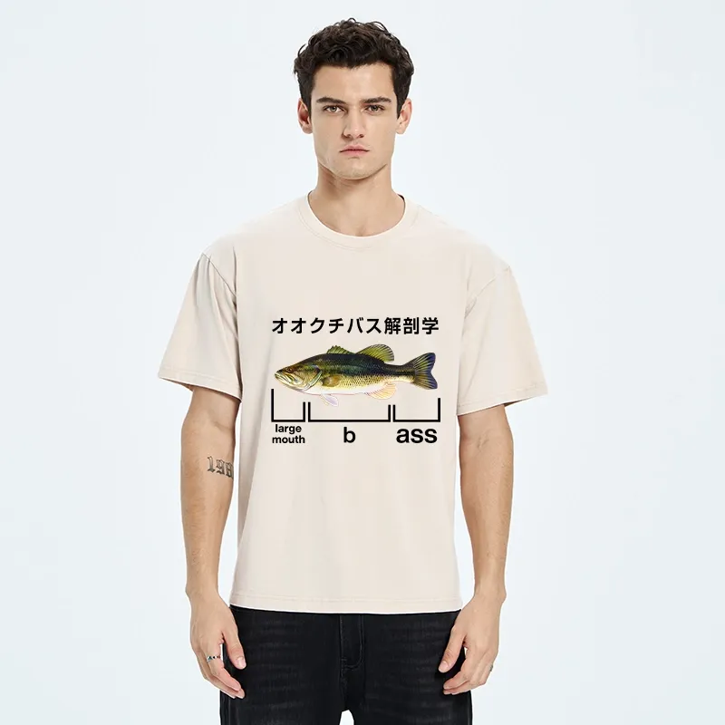 Largemouth Bass Anatomy Washed T-Shirt
