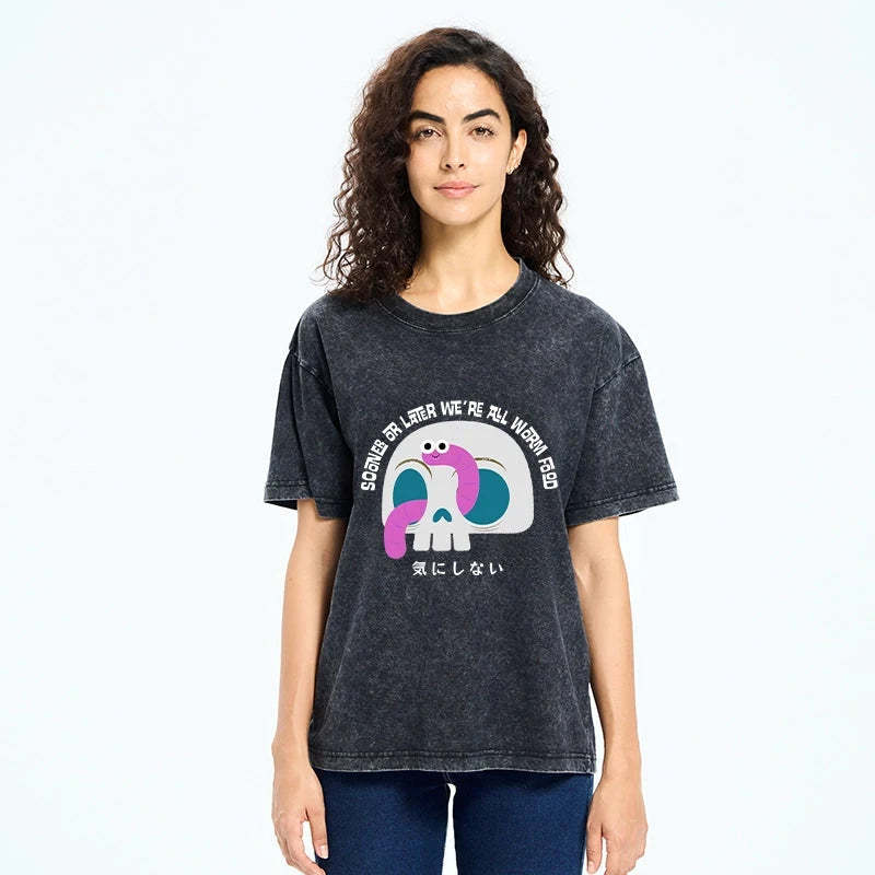 Brain Is Yummy Washed T-Shirt