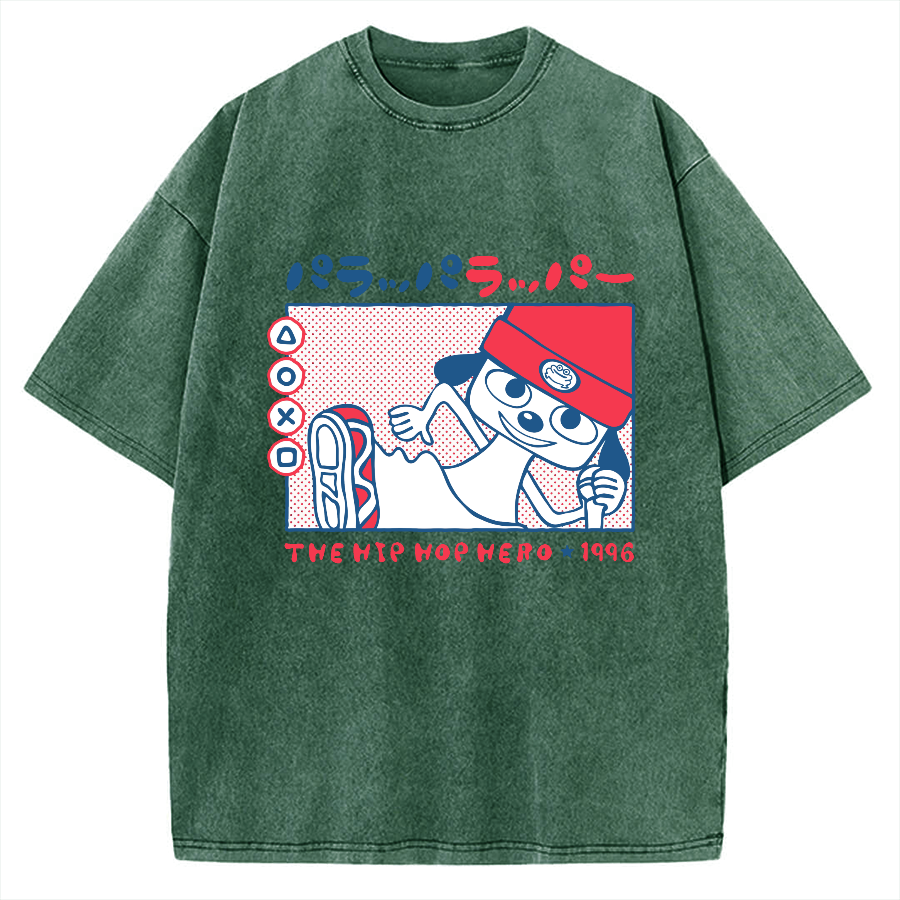 PaRappa the Rapper 1996 Vintage Washed T-shirt