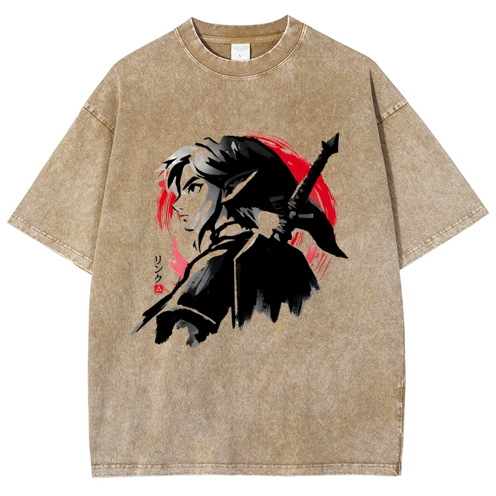 Sumi-E Swordsman Vintage Washed T-shirt
