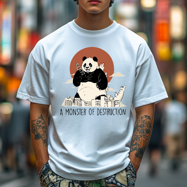 Panda Godzilla Japanese Style Classic Tee