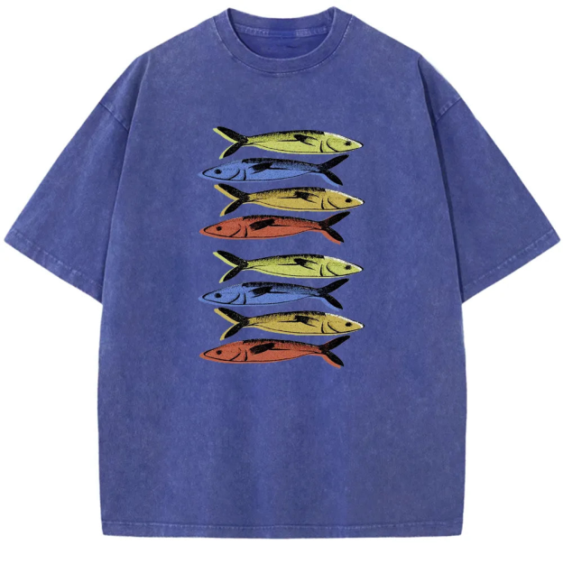 Colorful Fish Print Unisex T-shirt