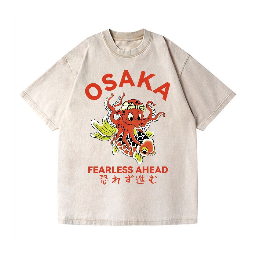 Osaka Octopus Vintage Wash Japanese Design T-Shirt