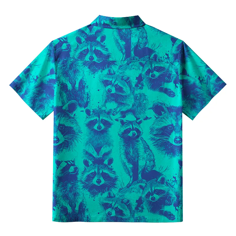  Playful Raccoon Frenzy Button-up Shirt