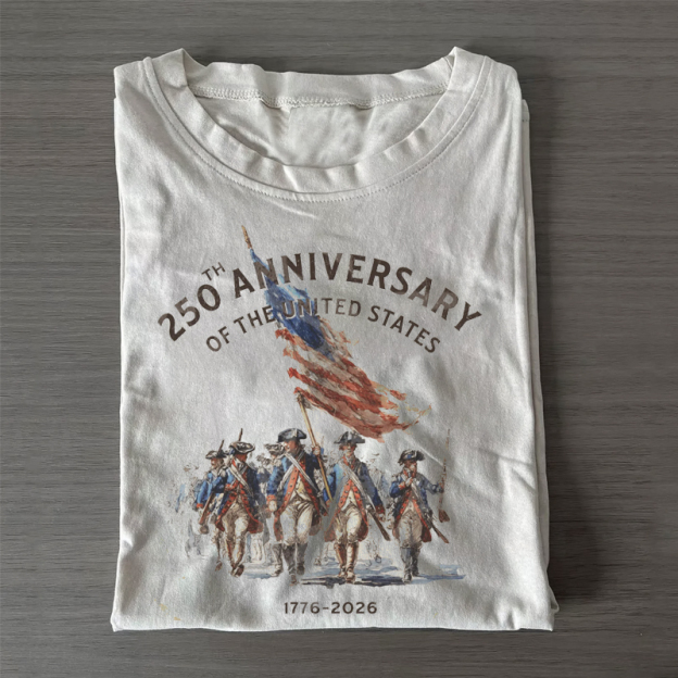 Unisex Classic Cotton 250th Birthday USA Printed T-shirt