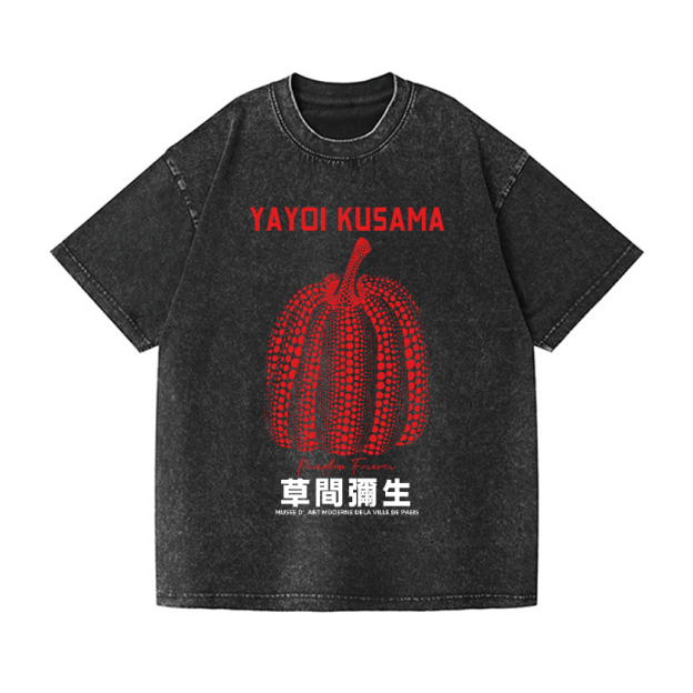 Yayoi Kusama Vintage Wash Japanese Design T-Shirt