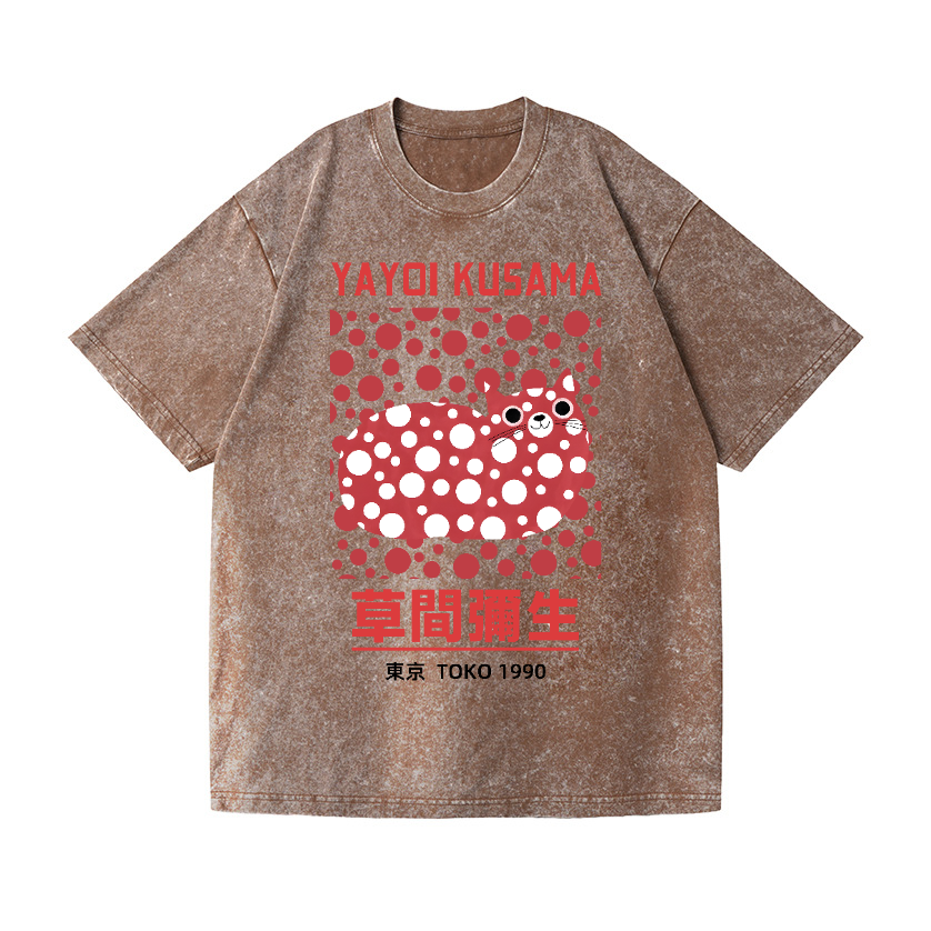 Yayoi Kusama Vintage Wash Japanese Design T-Shirt