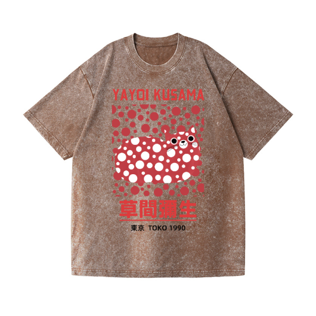 Yayoi Kusama Vintage Wash Japanese Design T-Shirt
