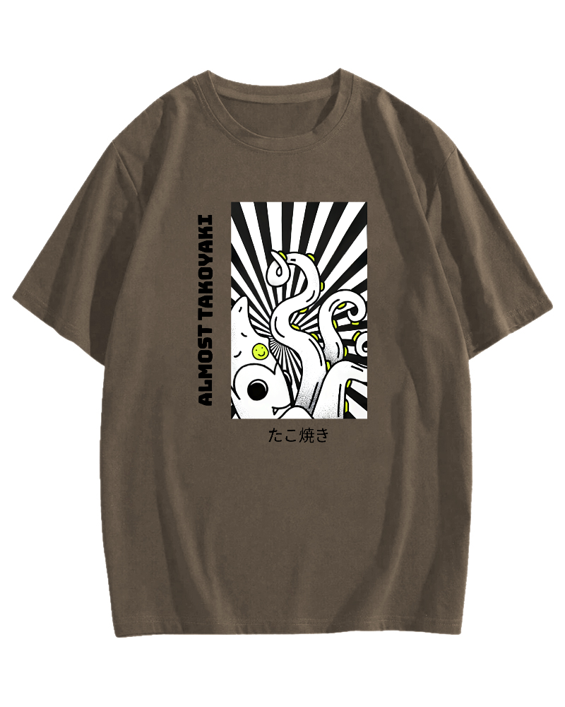 Fun Japanese Octopus Cotton casual T-shirt