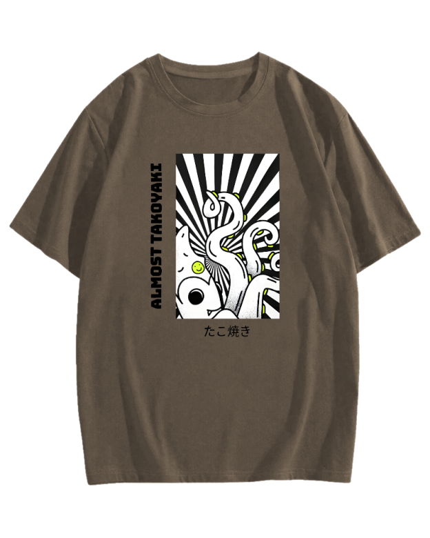 Fun Japanese Octopus Cotton casual T-shirt