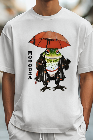 Frog In The Rain Japanese Style Classic Tee