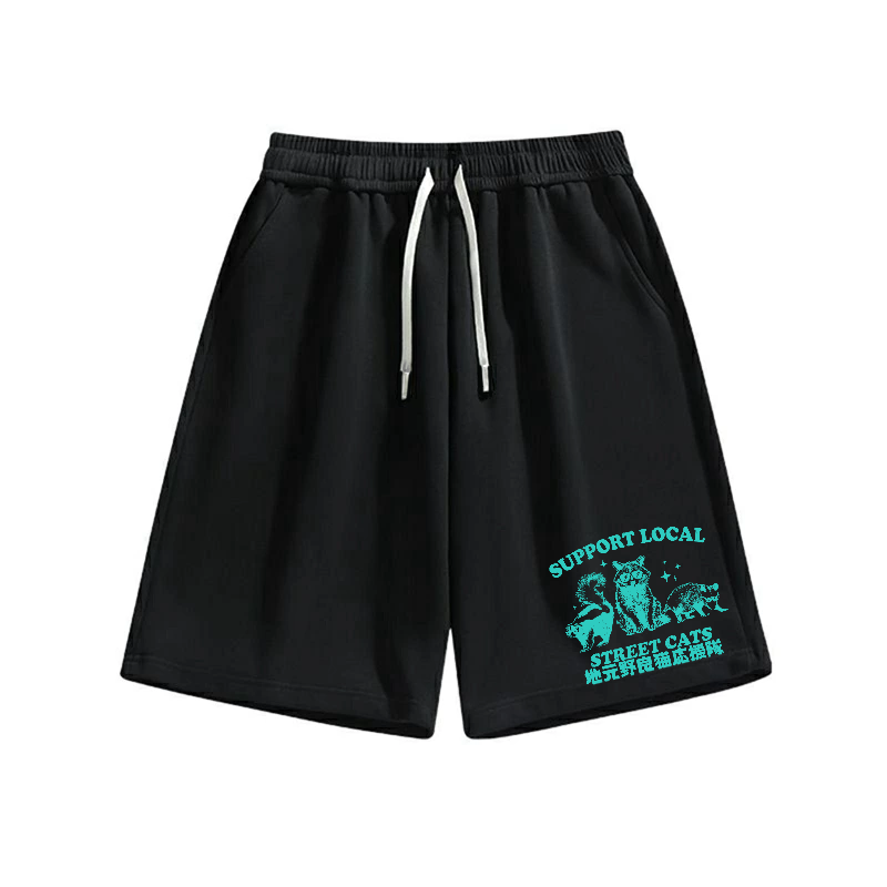 Support local street cats Cotton Casual Shorts