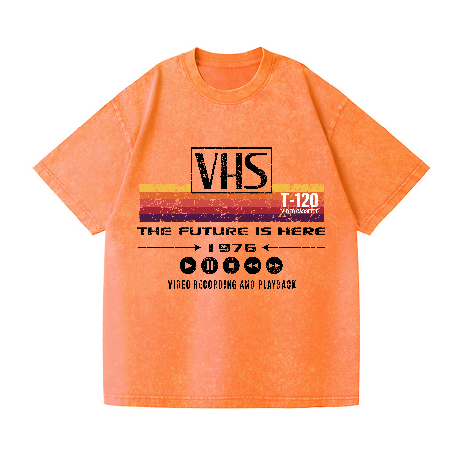 VHS Vintage Wash Japanese Design T-Shirt