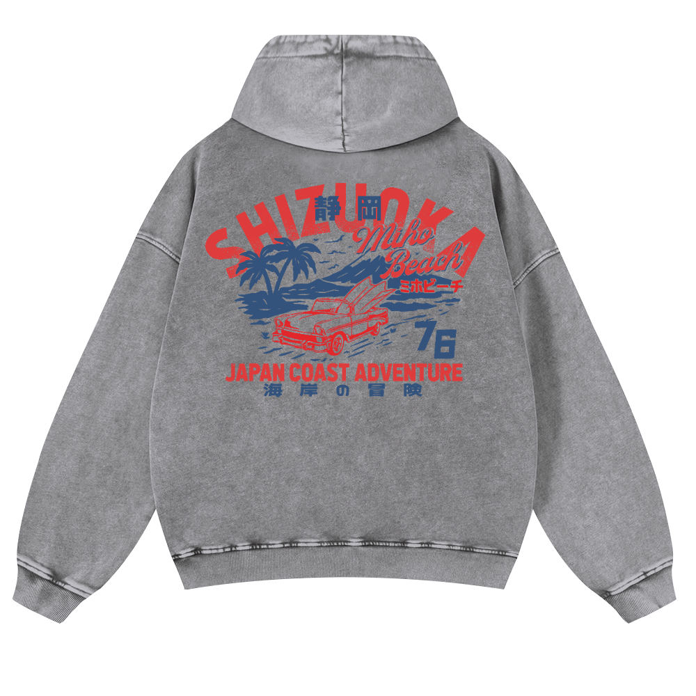 Shizuoka Vintage Washed Cotton Back Art Hoodie