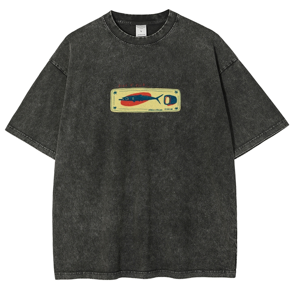 Unisex Fit Design Back Washed T-Shirt