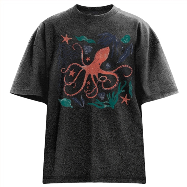 Unisex Sepia print Washed Tee