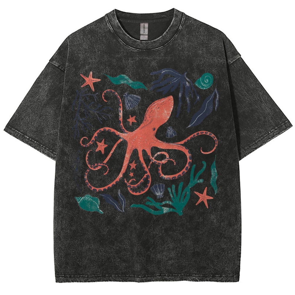 Unisex Sepia print Washed Tee
