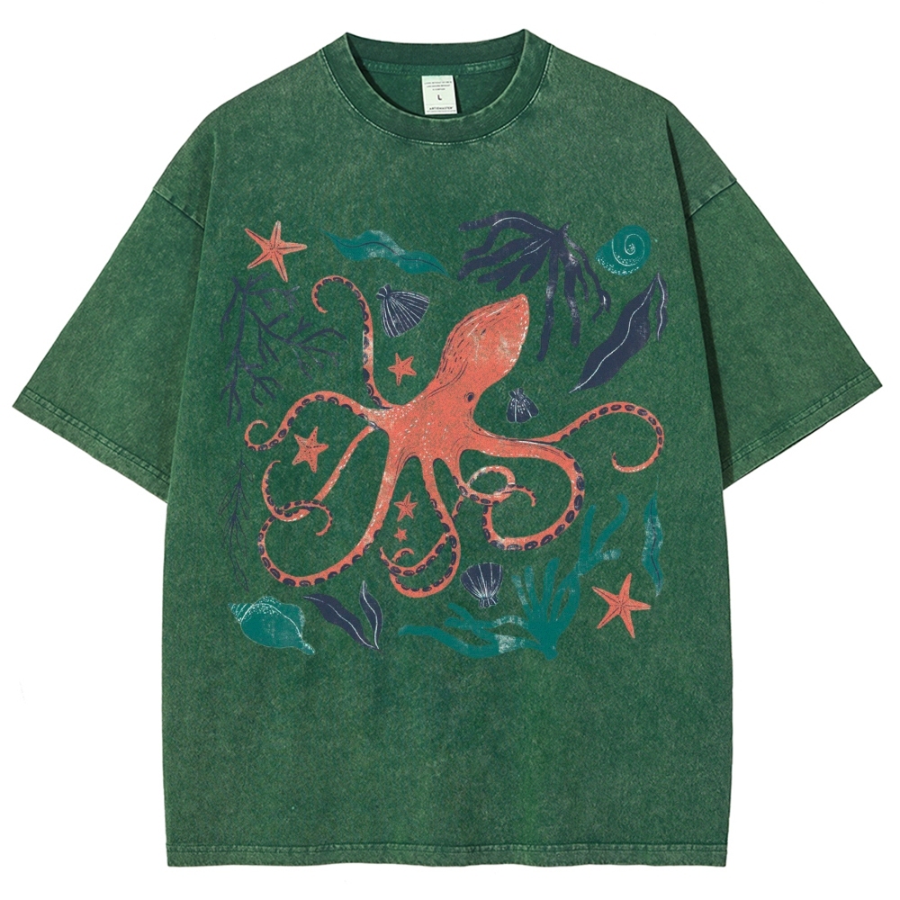 Unisex Sepia print Washed Tee