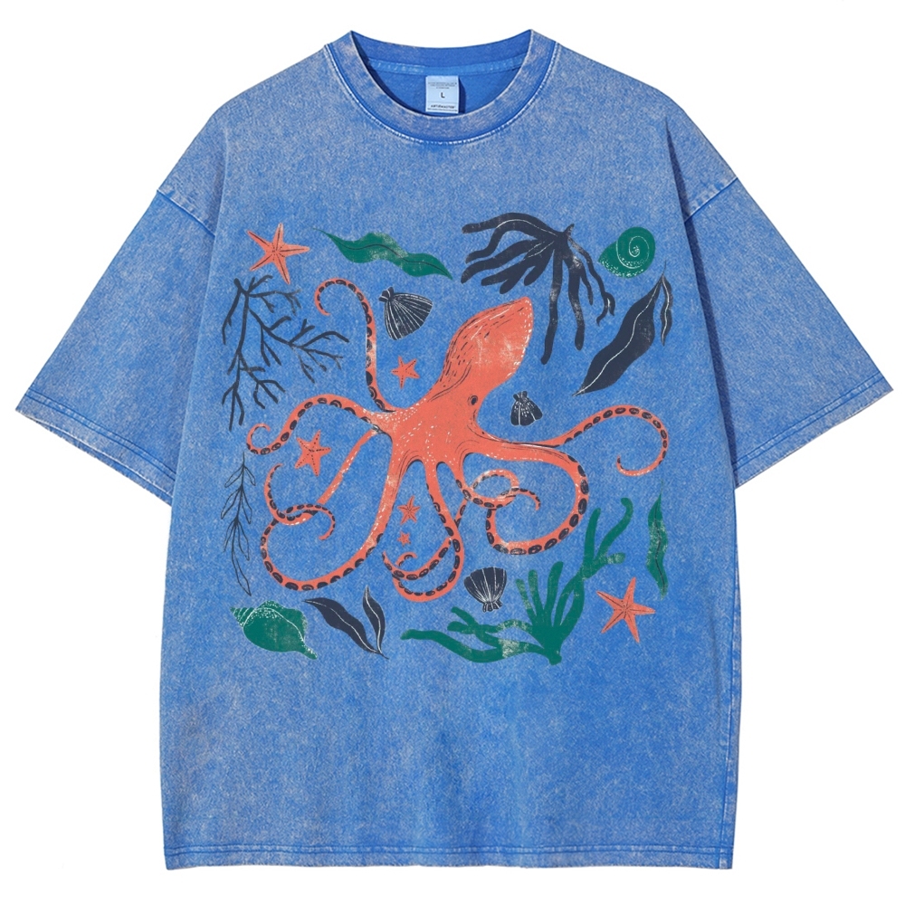 Unisex Sepia print Washed Tee