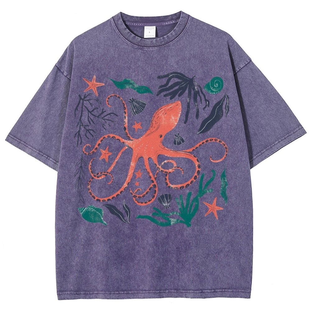 Unisex Sepia print Washed Tee