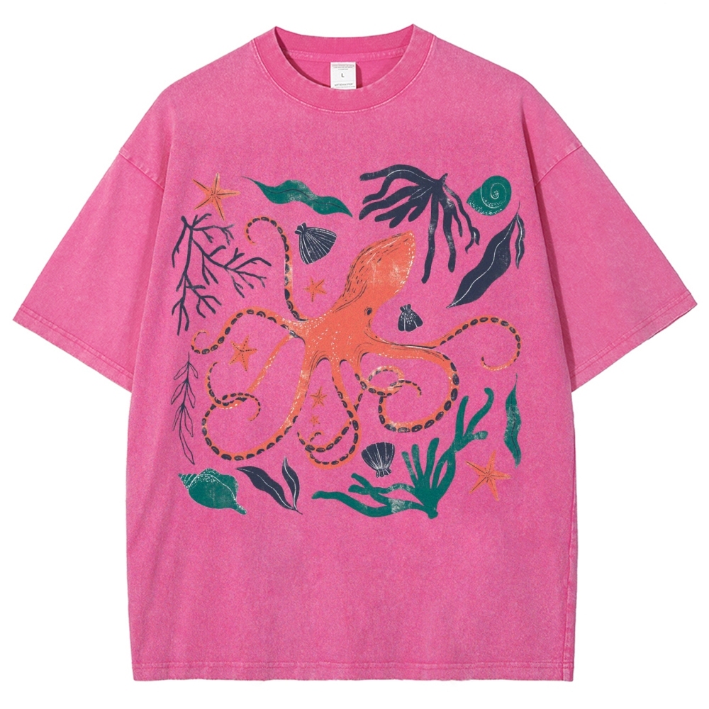 Unisex Sepia print Washed Tee
