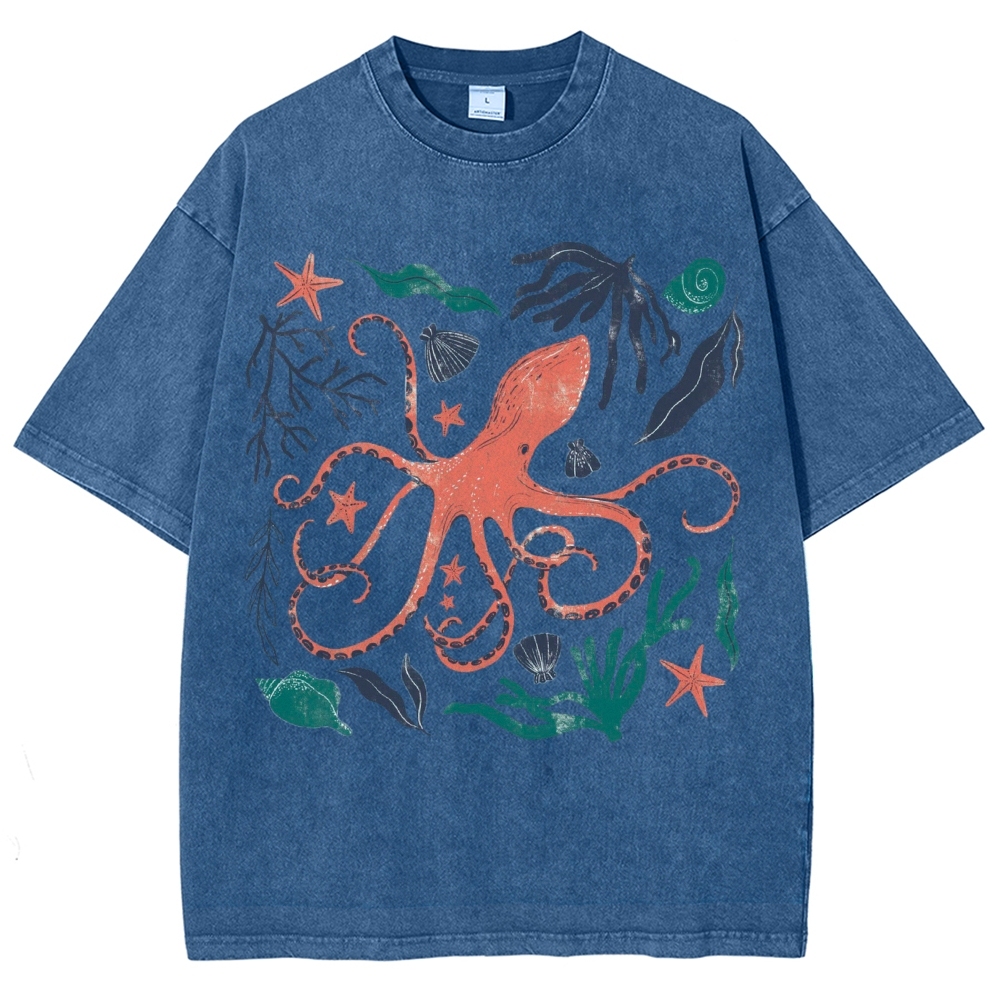 Unisex Sepia print Washed Tee