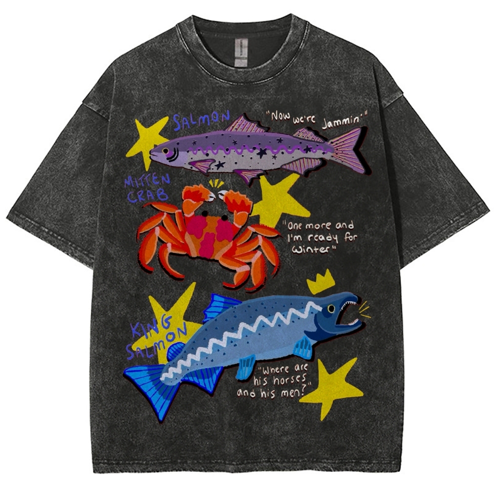 Unisex Fish Washed Tee