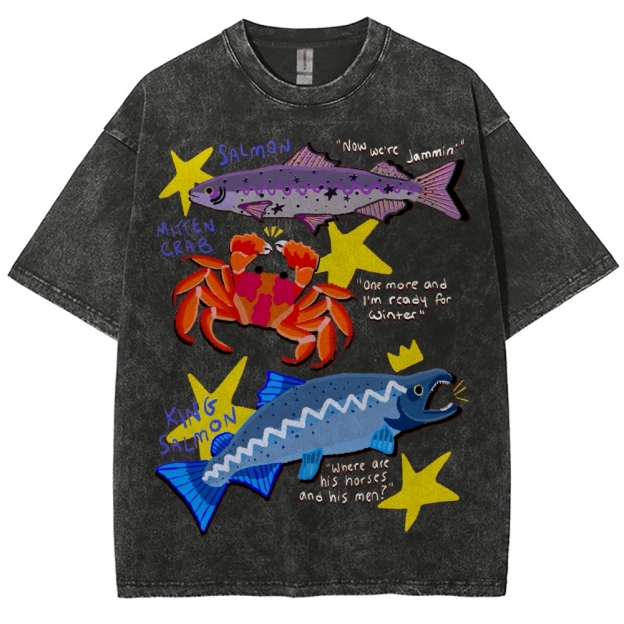 Unisex Fish Washed Tee