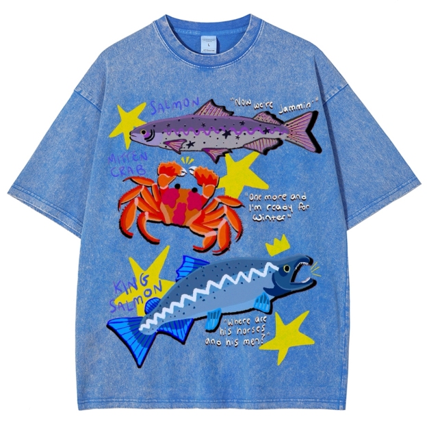 Unisex Fish Washed Tee