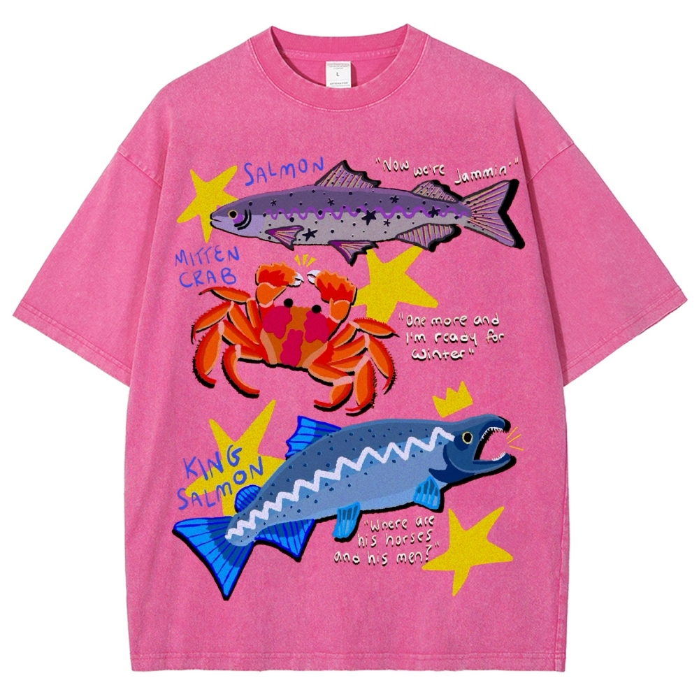 Unisex Fish Washed Tee