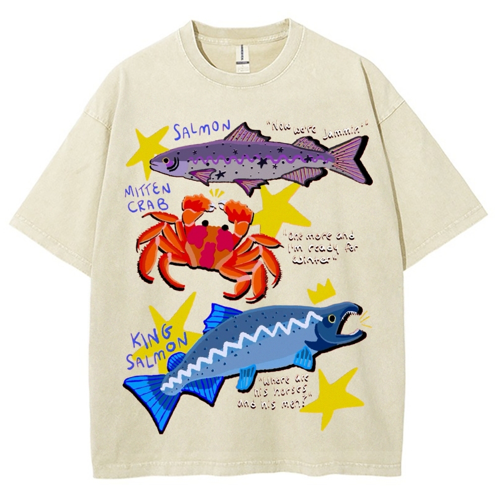 Unisex Fish Washed Tee