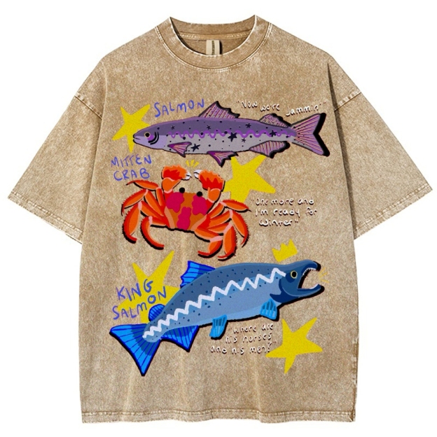 Unisex Fish Washed Tee