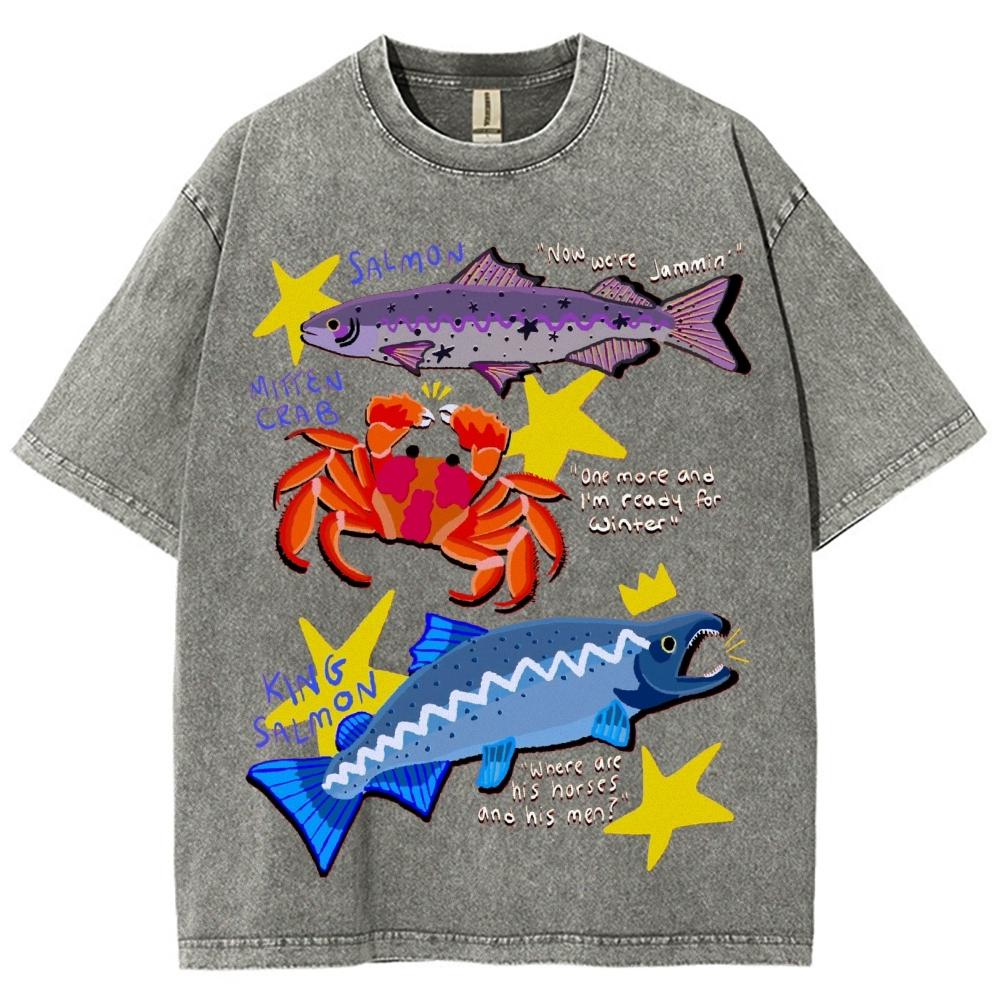 Unisex Fish Washed Tee