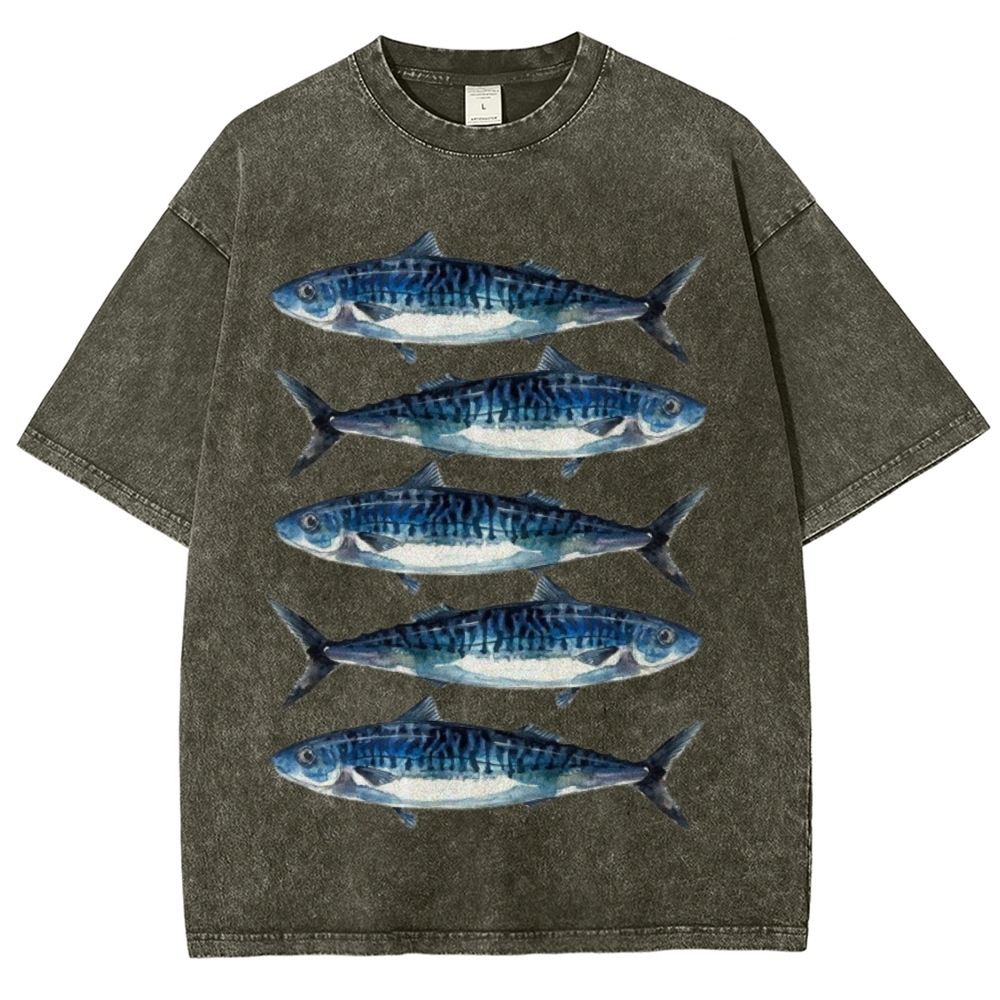 Five Sardines Unisex Vintage Washed Tee