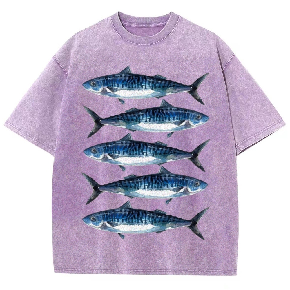 Five Sardines Unisex Vintage Washed Tee