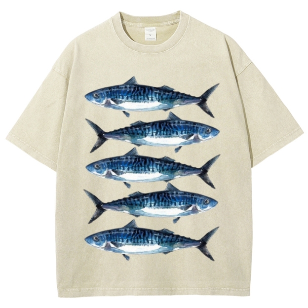 Five Sardines Unisex Vintage Washed Tee