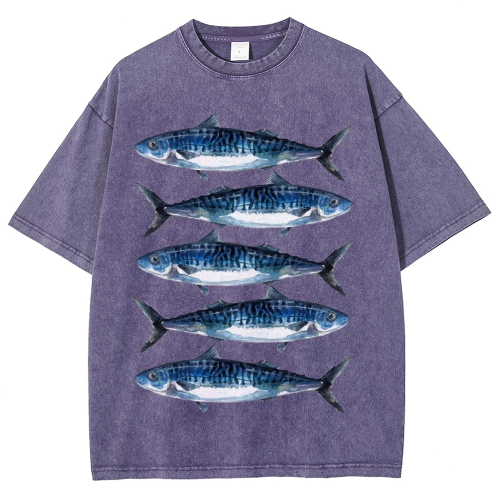 Five Sardines Unisex Vintage Washed Tee