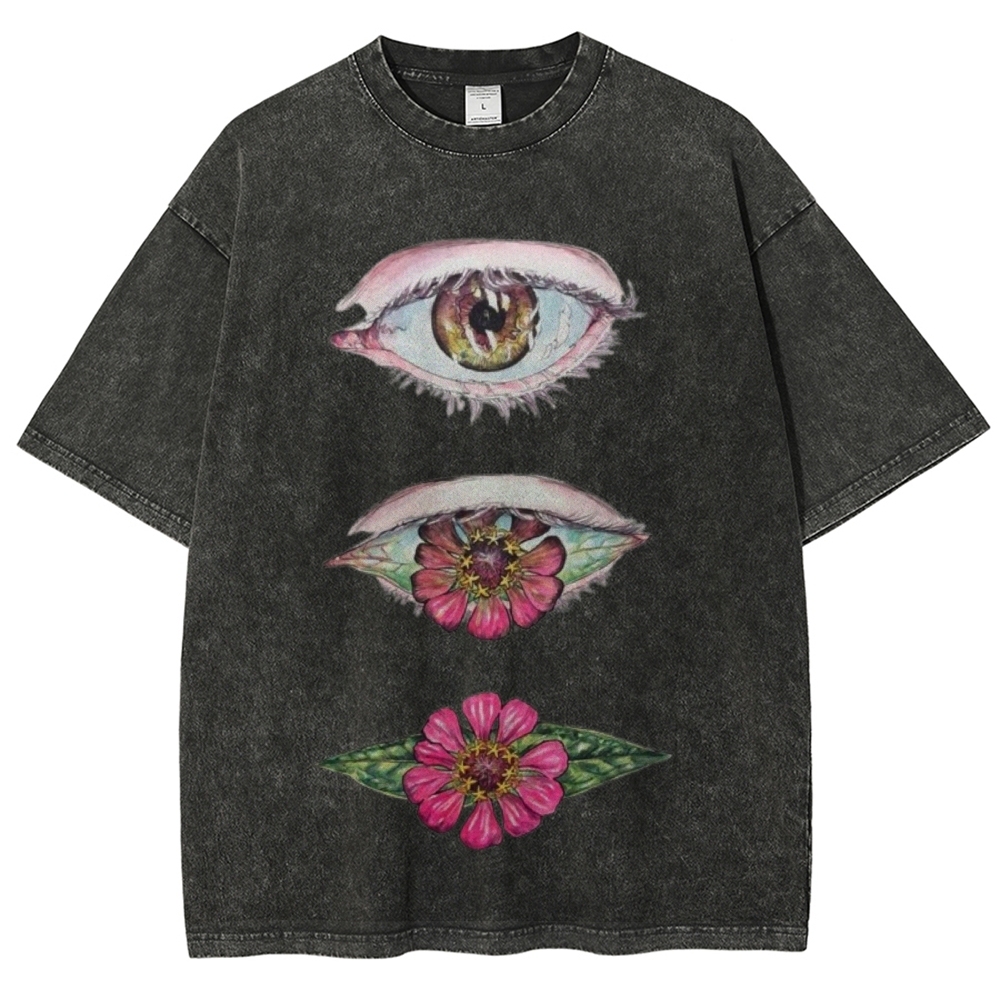 Flowers from Eyes Unisex Vintage Washed Tee
