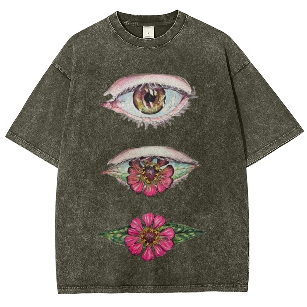 Flowers from Eyes Unisex Vintage Washed Tee