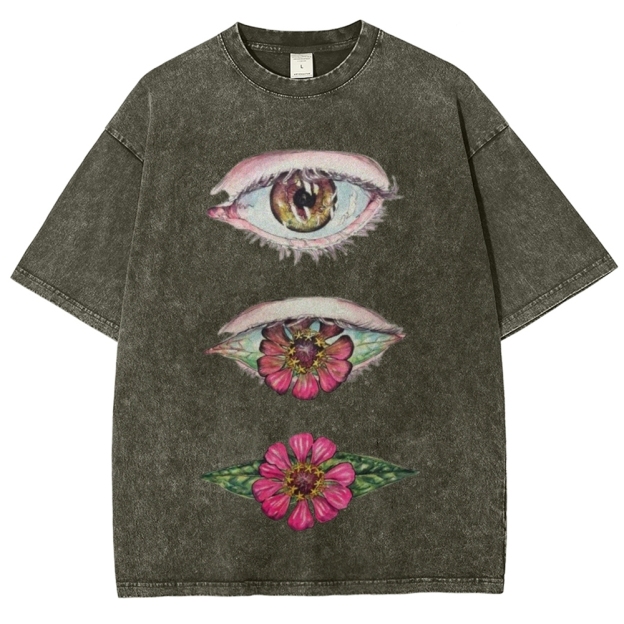 Flowers from Eyes Unisex Vintage Washed Tee