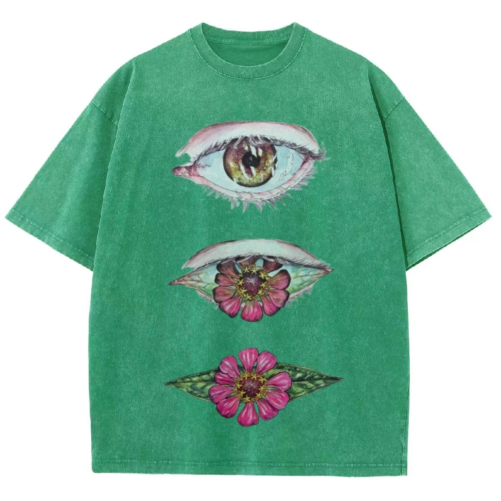Flowers from Eyes Unisex Vintage Washed Tee