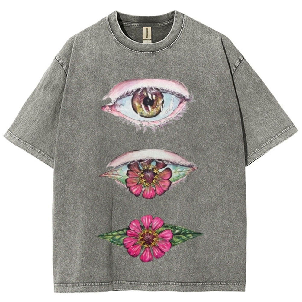 Flowers from Eyes Unisex Vintage Washed Tee