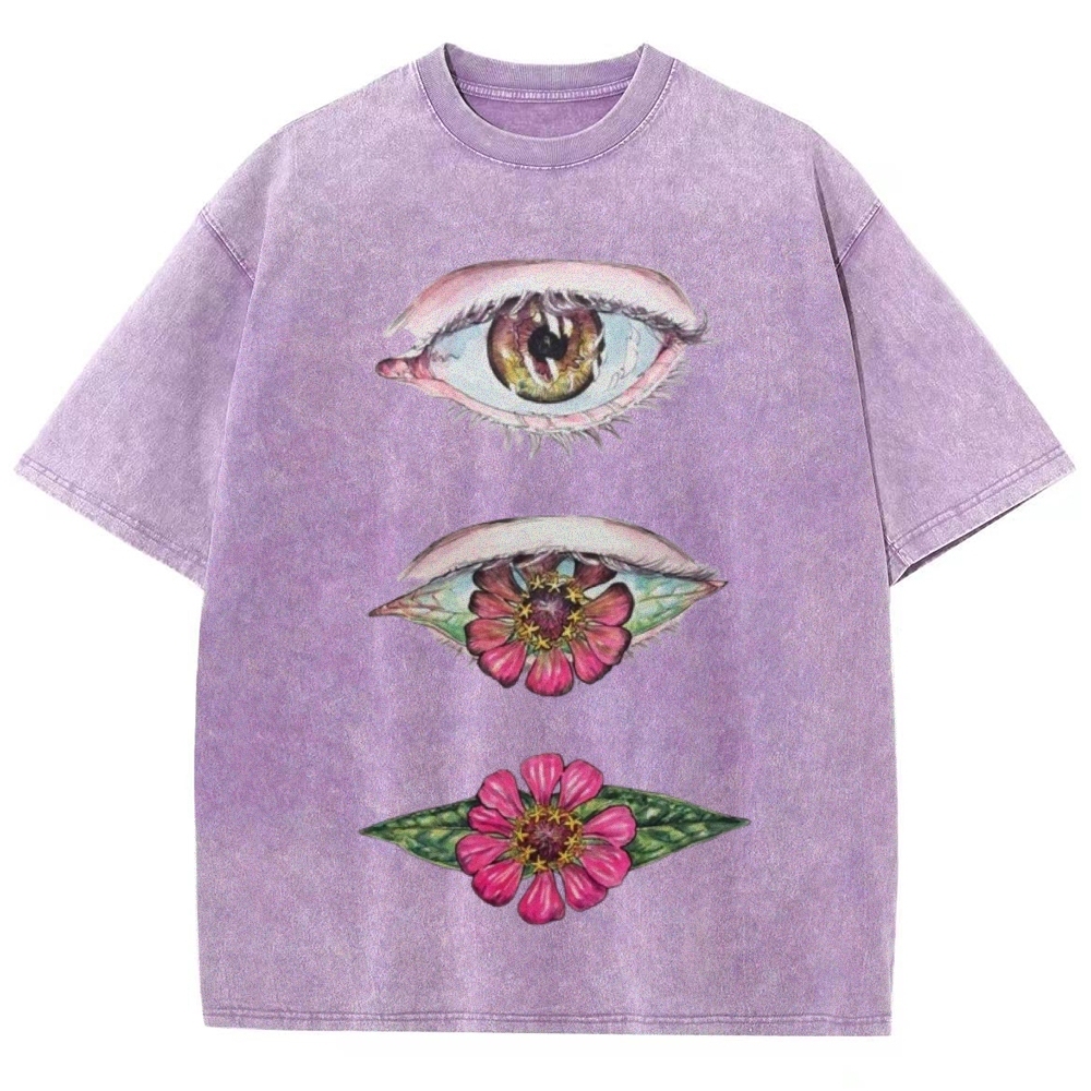 Flowers from Eyes Unisex Vintage Washed Tee