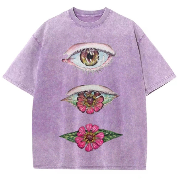 Flowers from Eyes Unisex Vintage Washed Tee
