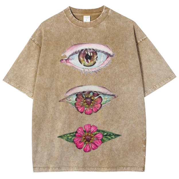 Flowers from Eyes Unisex Vintage Washed Tee