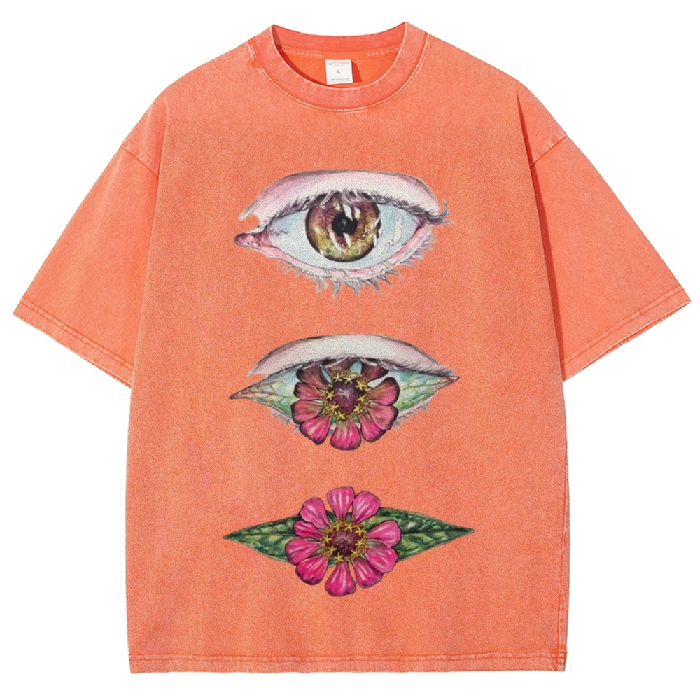 Flowers from Eyes Unisex Vintage Washed Tee