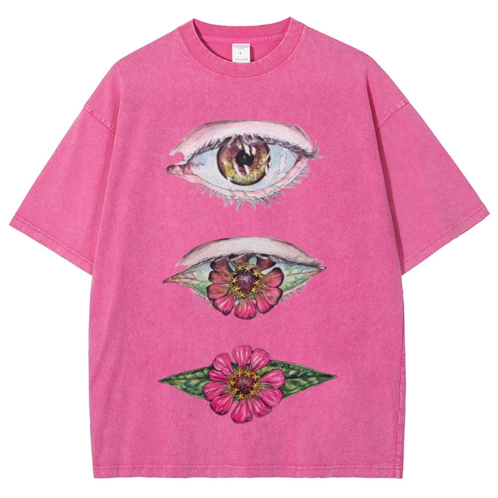 Flowers from Eyes Unisex Vintage Washed Tee