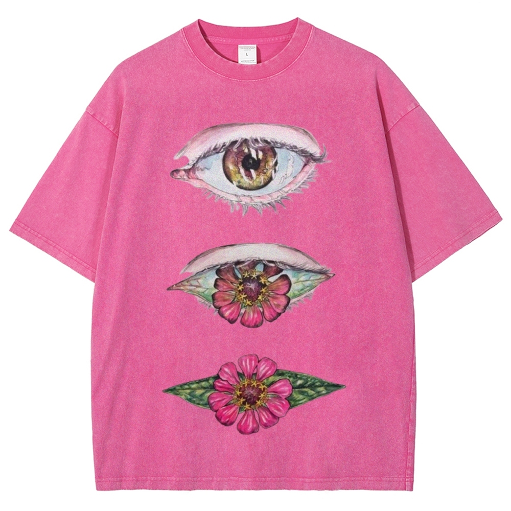 Flowers from Eyes Unisex Vintage Washed Tee