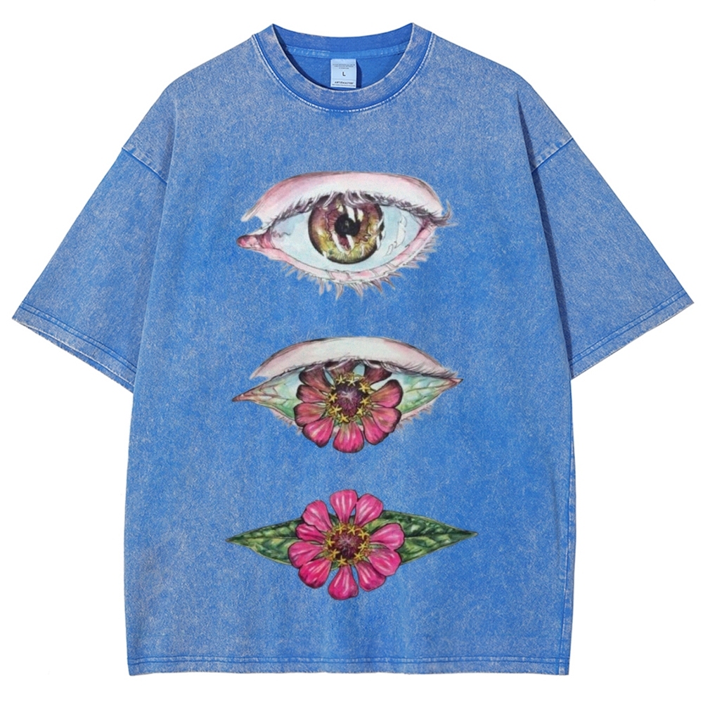 Flowers from Eyes Unisex Vintage Washed Tee