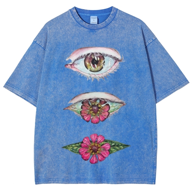 Flowers from Eyes Unisex Vintage Washed Tee